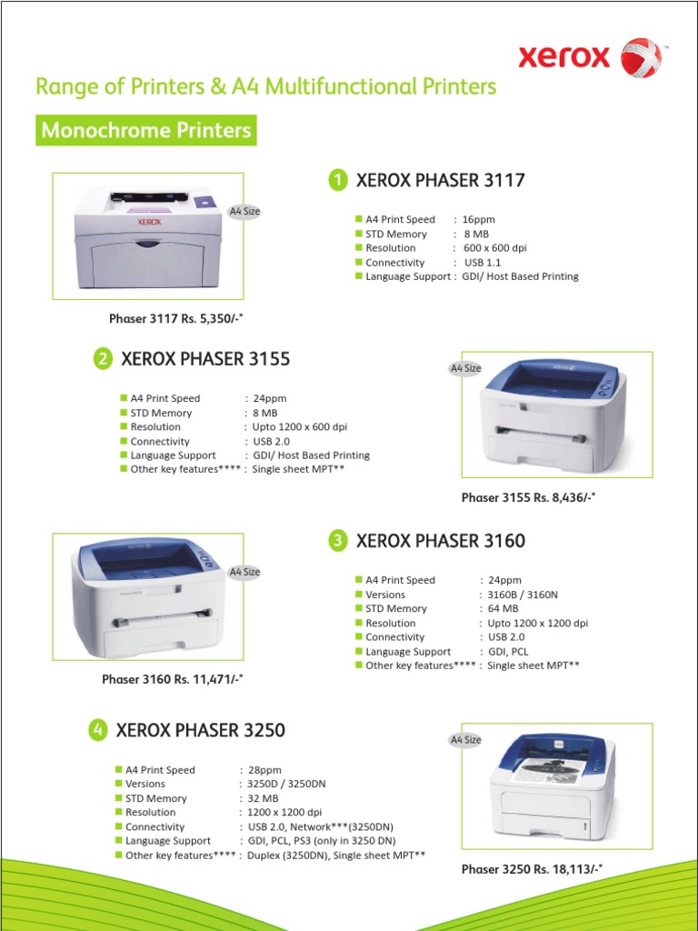phaser 3117 printer