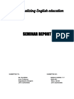 Professional in Englis Educatio: Seminar Report