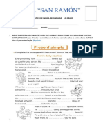 Examen de Diagnóstico de Inglés 4to