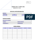 Cuaderno de Campo Docente 2022