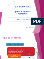 Clase 2-TIPOS de ÁTOMOS 4TO Secundaria Química