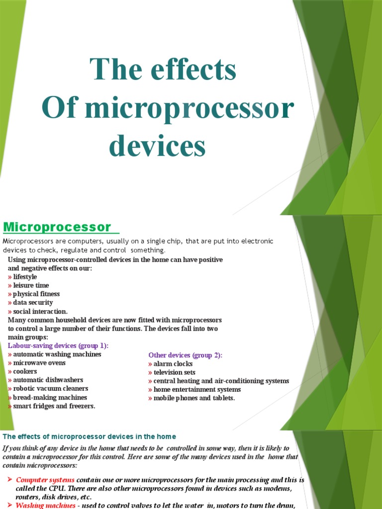 The Positive and Negative Impacts of MicroprocessorControlled Devices