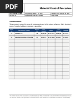 Material Controller Procedure