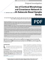 Abnormalities of Cortical Morphology and Structural Covariance Network in Patients With Subacute Basal Ganglia Stroke