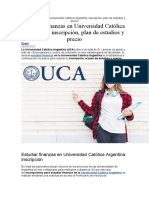Estudiar Finanzas en Universidad Católica Argentina