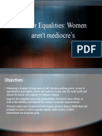 Gender Equalities: Women Aren't Mediocre's