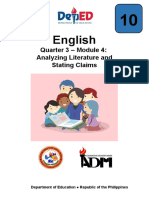English10 - Q3 - VER4 - Mod4 - Analyzingliteratureand-Statingclaims