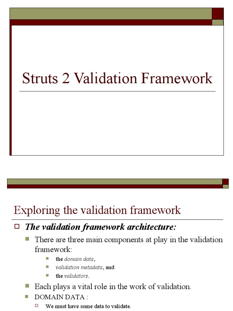 Struts 2 Validation Framework Download Free PDF Xml Method