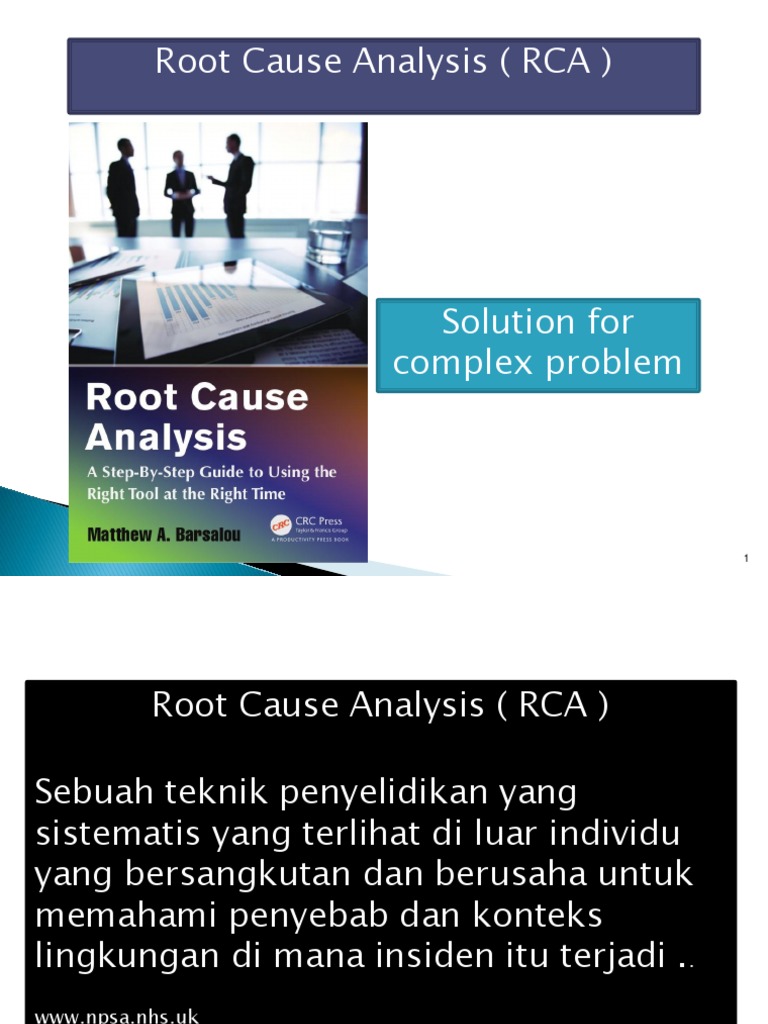 Root Cause Analysis Rca Pdf