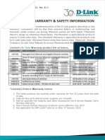D Link India Warranty and Safety Information