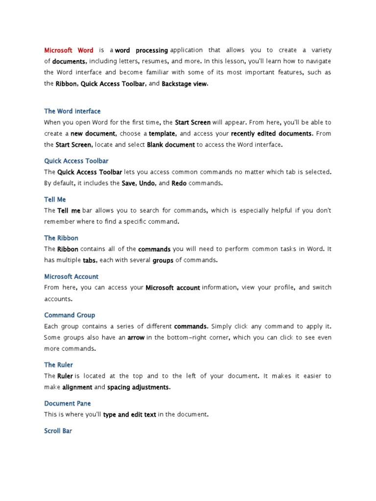 Ms word notes pdf page layout software engineering