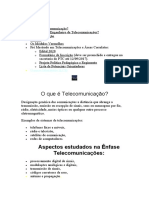 O Que É Telecomunicação?: Aspectos Estudados Na Ênfase Telecomunicações