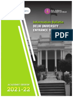 Delhi University Entrance Test (PG) : Informationbulletin