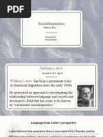 Sociolinguistics: William Labov