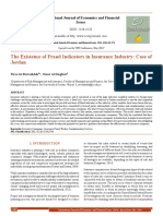 The Existence of Fraud Indicators in Insurance Industry: Case of Jordan