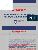 MONOPOLY MARKET SITUATION WITH SINGLE SELLER