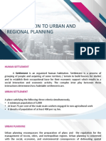 Introduction To Urban and Regional Planning: Unit I