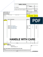 Handle With Care: Sample Invoice