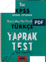 Türk Di̇li̇ Yaprak Testler