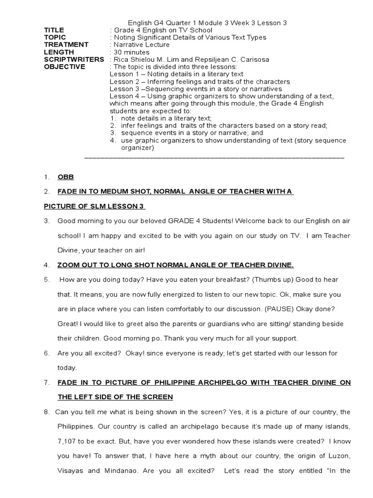 Grade 4 English: Noting Text Details | PDF