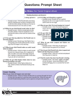 Reading Questions: Prompt Sheet: Ronald The Rhino, The Twinkl Original Ebook