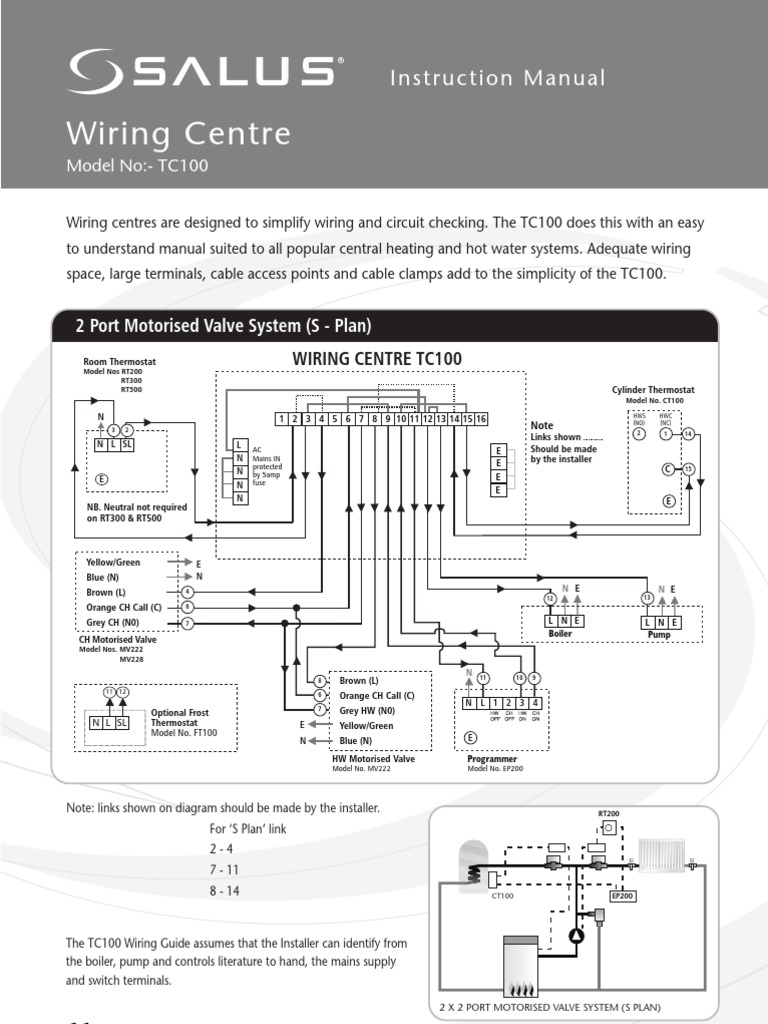 CH Wiring Diagram | PDF | Electrical Wiring | Thermostat