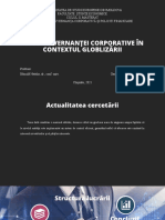 Rolul Guvernantei Corporative in Contextul Globalizarii