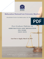 Maharashtra National Law University Mumbai Post-Graduate Diploma in Arbitration and Mediation