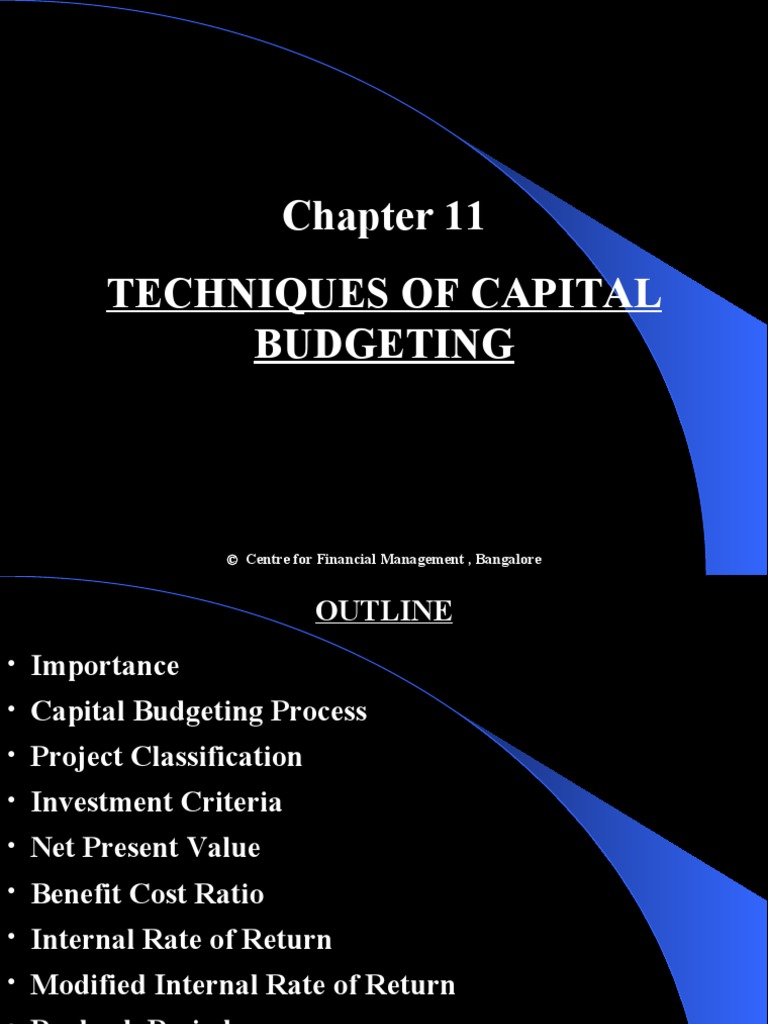 Capital Budgeting Techniques Explained | PDF | Net Present Value ...
