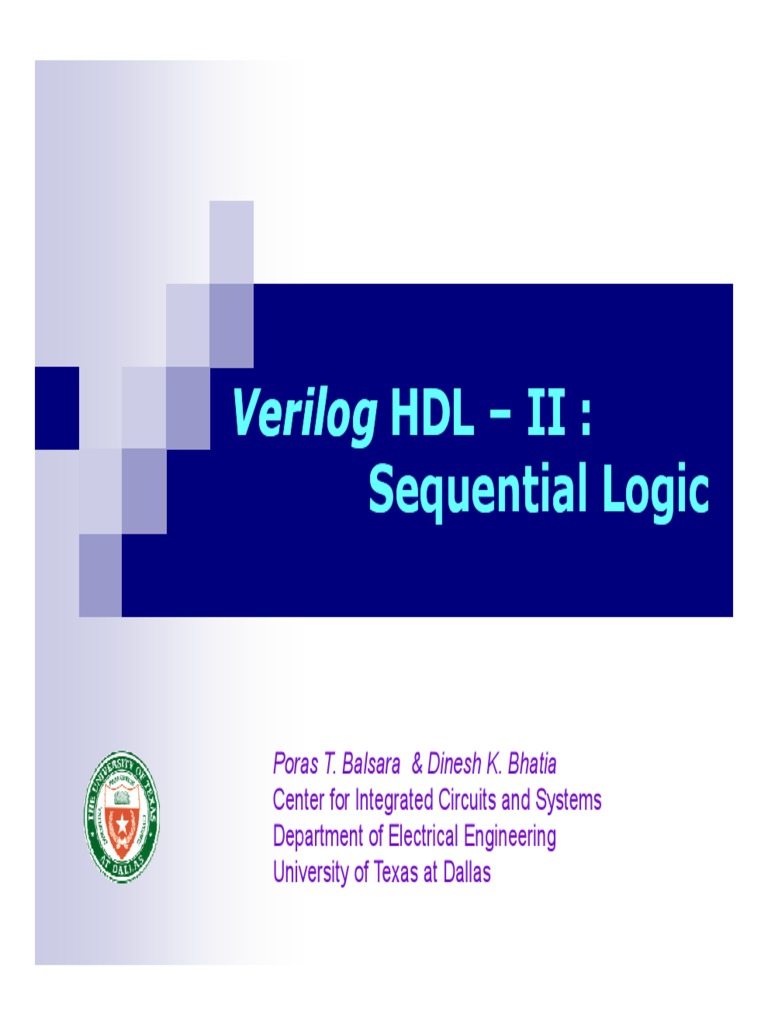 Verilog Sequential Ckts | PDF | Digital Electronics | Logic Gate