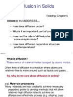 Diffusion in Solids: Issues To Address..