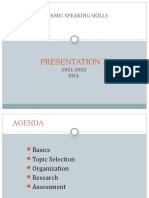 Presentation: Academic Speaking Skills