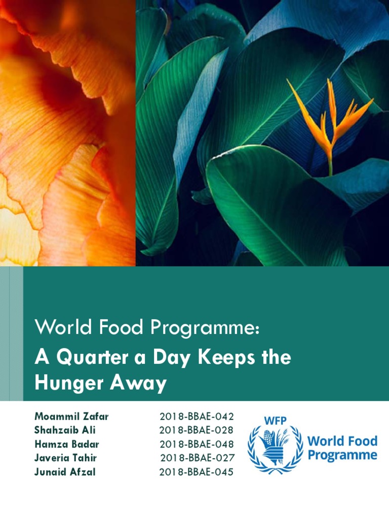 World Food Programme Providing Food Assistance Worldwide and Working