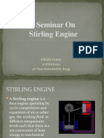 A Seminar On Stirling Engine: Vikash Kumar 07ESIAE050 4 Year, Automobile Engg