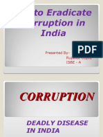 How To Eradicate Corruption in India: Presented By-Rupalee Gupta Isbe - A