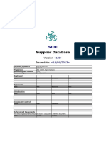 SIDF Supplier Database