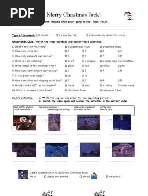 The-nightmare-before-christmas full english test