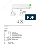 Fixed Column Base Design: Eurocode 3: EN 1993-1-8:2005/AC:2009 + CEB Design Guide: Design of Fastenings in Concrete
