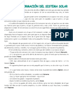 Cuento "La Formación Del Sistema Solar".