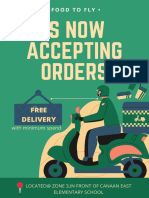 Is Now Accepting Orders: - Food To Fly