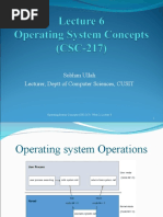 Subhan Ullah Lecturer, Deptt of Computer Sciences, CUSIT: 1 Operating System Concepts (CSC-217) - Week 2, Lecture 3