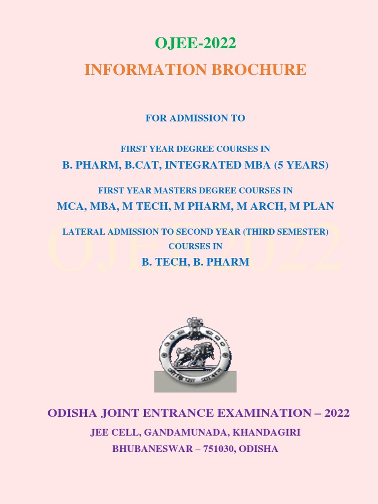 Information Brochure - 2022 | PDF | University And College Admission ...