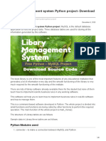 Library Management System Python Project - Download Source Code