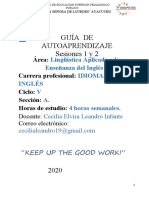 GUIA DE AUTOAPRENDIZAJE 1 - Linguistica Aplicada I- 2020 I