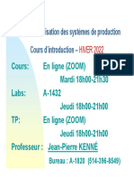 SYS829 Cours 1A H2022