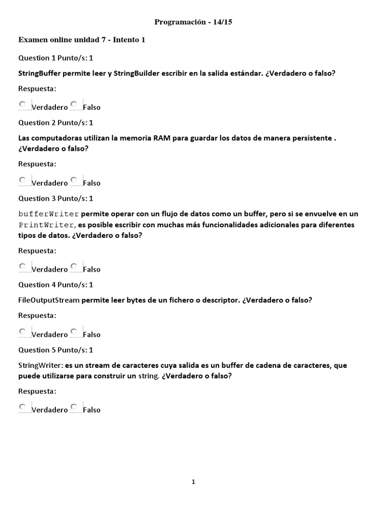 Examen de Programación en Java: Unidad 7 | PDF