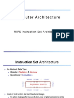 Computer Architecture: MIPS Instruction Set Architecture