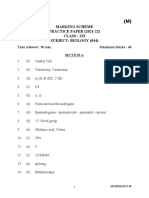 Marking Scheme PRACTICE PAPER (2021-22) Class: Xii Subject: Biology