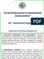 Entrepreneurship & Engineering Management 18 - Mechanical Engineering