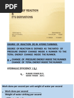 Degree of Reaction